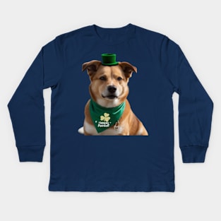 I woof you a Happy St. Patrick's Day! Kids Long Sleeve T-Shirt